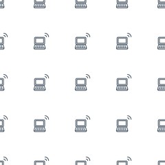 laptop icon pattern seamless white background