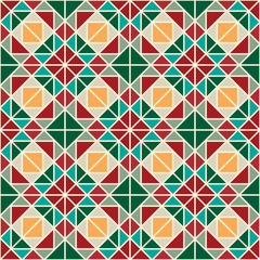 Fototapeta na wymiar Seamless geometric pattern. Seamless modern abstract background of geometric shapes. Mosaic geometric background