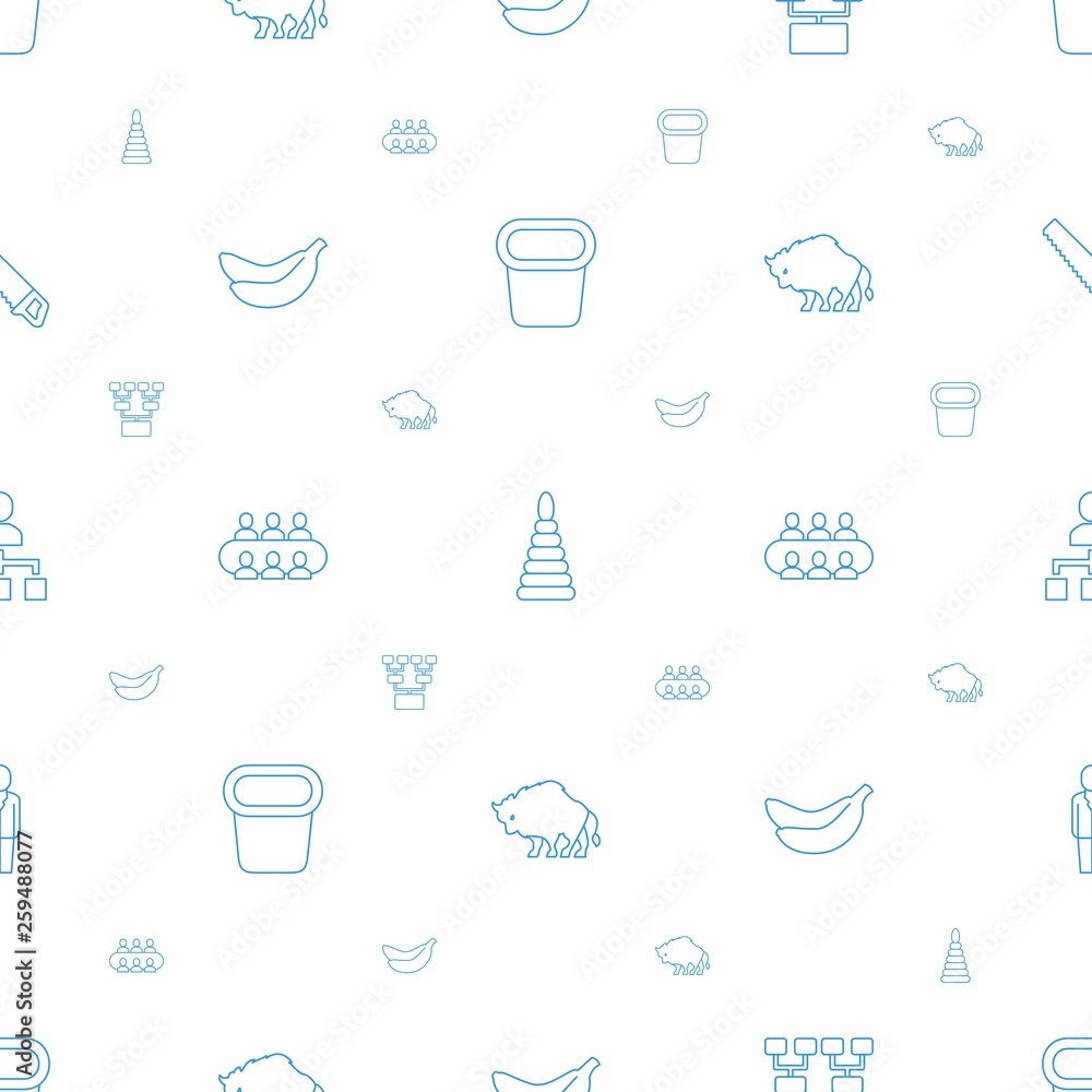 Poster group icons pattern seamless white background