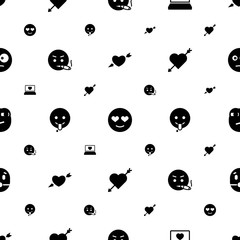 feeling icons pattern seamless white background