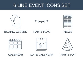 6 event icons