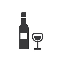 Wine glyph icon, alcohol and drink, glass sign, vector graphics, a solid pattern on a white background