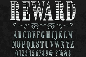 Naklejka premium Vintage Alphabet. Retro Typeface. Vector Font Illustration