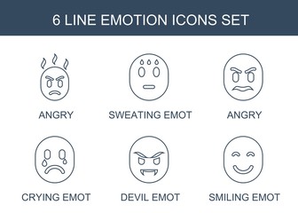 6 emotion icons