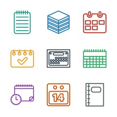 9 organizer icons