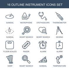 16 instrument icons