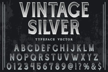 Retro Typography. Striped Typeface. Vector Illustration