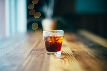 Iced Coffee in Glass with Bokeh - 259488814