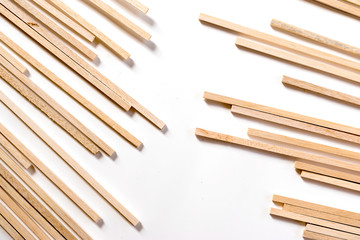 Balsa wood sticks background and texture