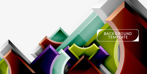 Geometrical 3d shapes background