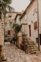 old streets of Kotor, Montenegro.