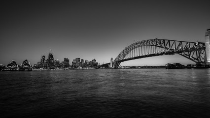 Fototapeta na wymiar Sydney City Black and White
