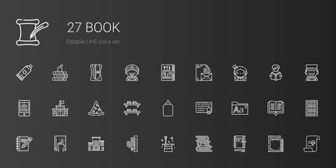 book icons set