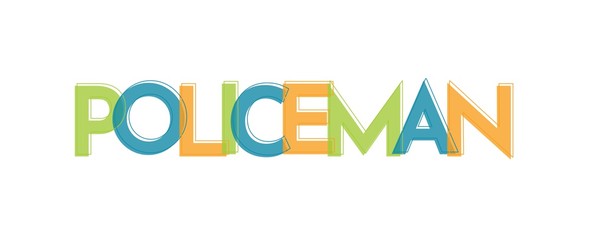 Policeman word concept