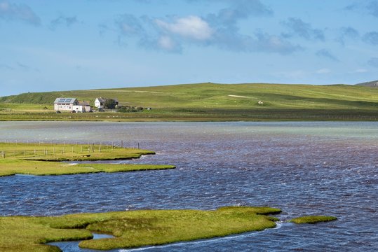 Marshes or alluvium, near Northton, Outer Hebrides, Isle of Harris, Scotland, United Kingdom, Europe