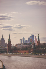 Fototapeta na wymiar Moscow Kremlin and the waterfront. 