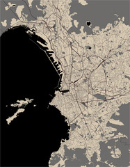 map of the city of Marseille, France