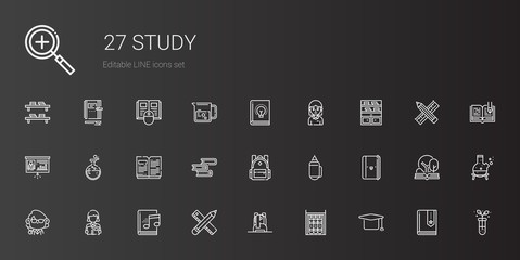 study icons set