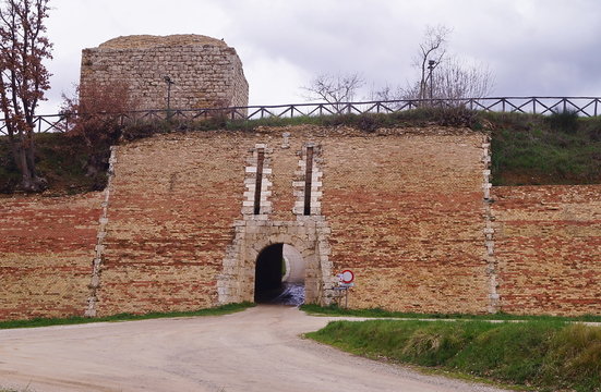 San Francesco gate in the Medici fortress of Poggio Imperiale, Poggibonsi, Tuscany, Italy