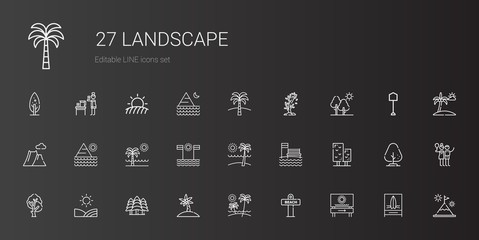 landscape icons set