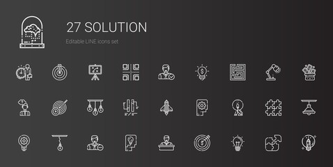 solution icons set