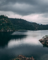 mountain lake in the forest