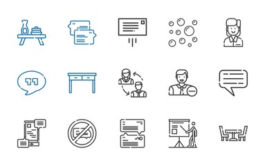 discussion icons set