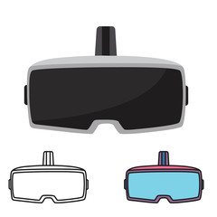 Stereoscopic 3d vr illustration. Vector virtual digital cyberspace technology. Innovation device - Vector