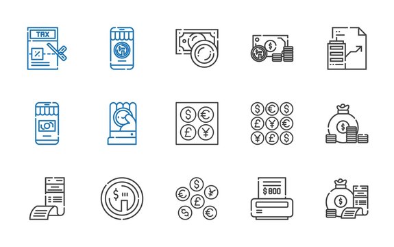 tax icons set