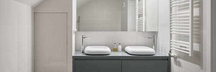 Bathroom with two basins