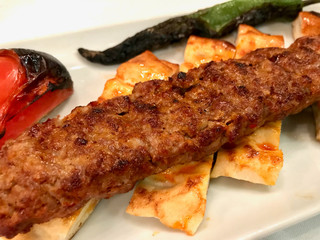 Turkish Adana Kebab with Minced Meat (Urfa Kebap)