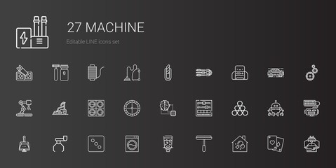 machine icons set