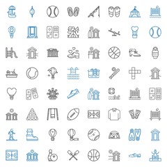 recreation icons set