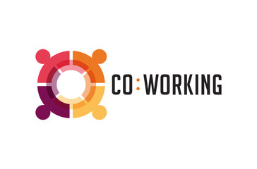 Coworking Space, networking zone logo and icon. Vector design