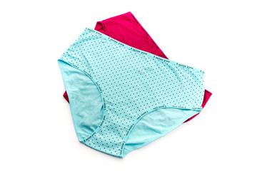 Female panties on a white background