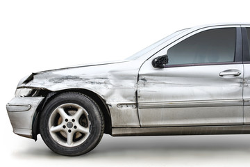 Obraz na płótnie Canvas car accident isolated