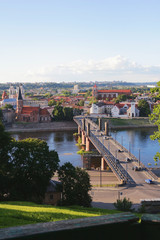 View of Kaunas from Aleksotas hill, Lithuania