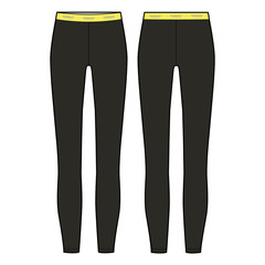 LEGGINGS pants fashion flat sketch template