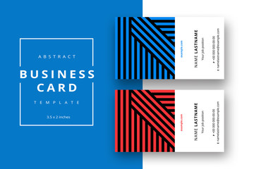 Trendy minimal abstract business card template. Modern corporate stationery id layout with geometric pattern. Vector fashion background design with information sample name text.