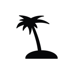 palm tree black vector icon