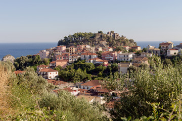 Obraz premium Parga city view (region of Epirus, Greece)