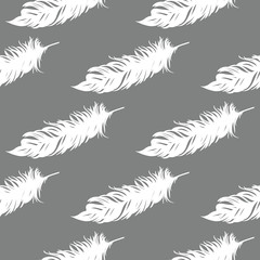 Feather seamless pattern.