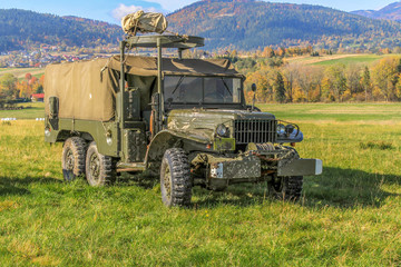 Fototapeta premium American military vehicle Dodge WC 63 used in World War II 