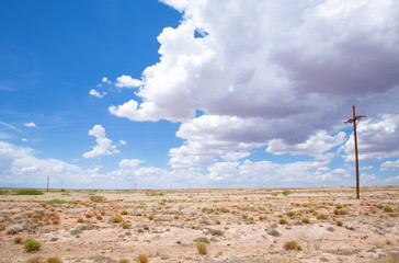 Scenic desert near Roswell in New Mexico, USA