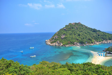 Naklejka premium Viewpoint of Nang Yuan island Surat Thani Province, Thailand