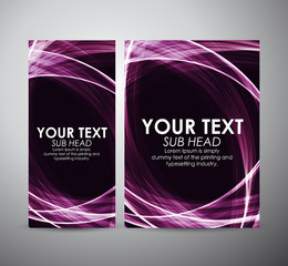 Brochure business design Abstract purple Neon lights, Abstract background. Vector illustration.