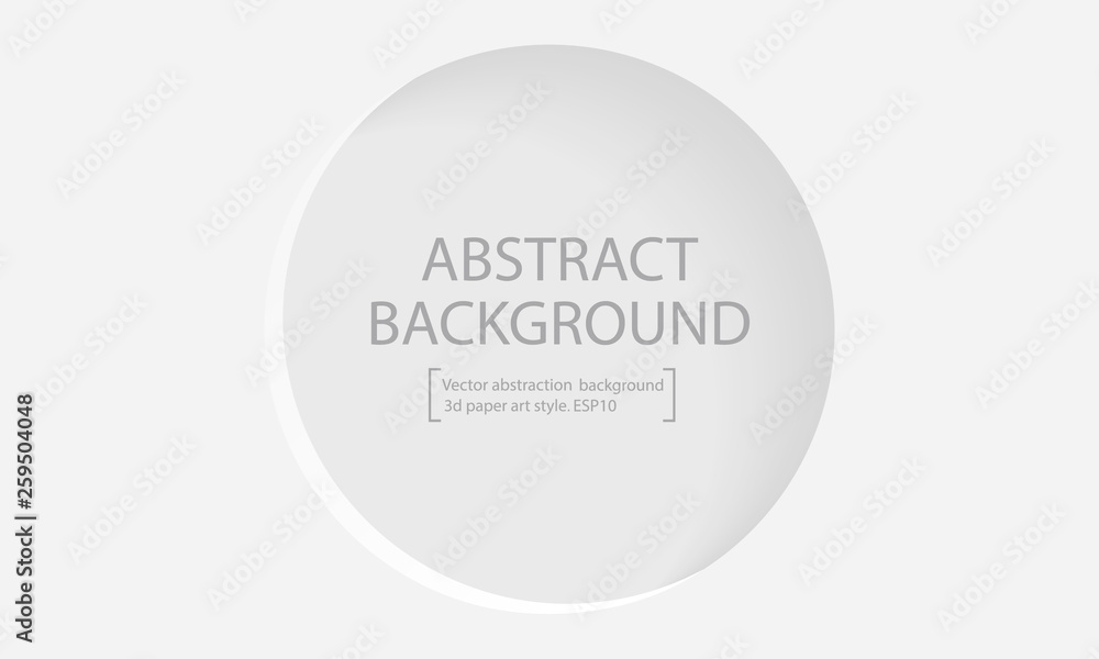Poster white abstract texture. vector background 3d paper circle