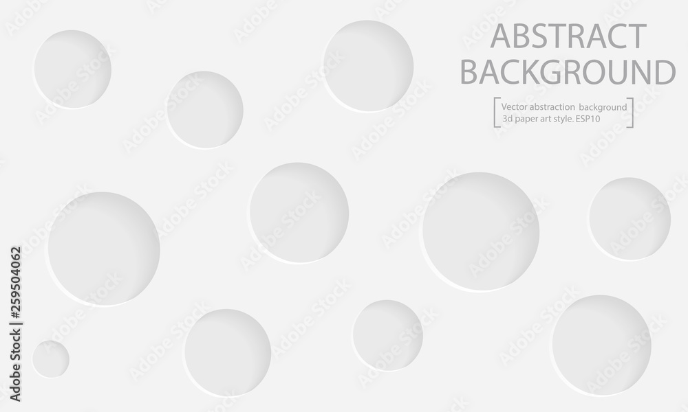 Aufkleber white abstract texture. vector background 3d paper circle