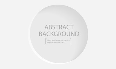 White abstract texture. Vector background 3d paper Circle