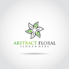 Minimalist abstract floral logo design. Vector Eps. 10